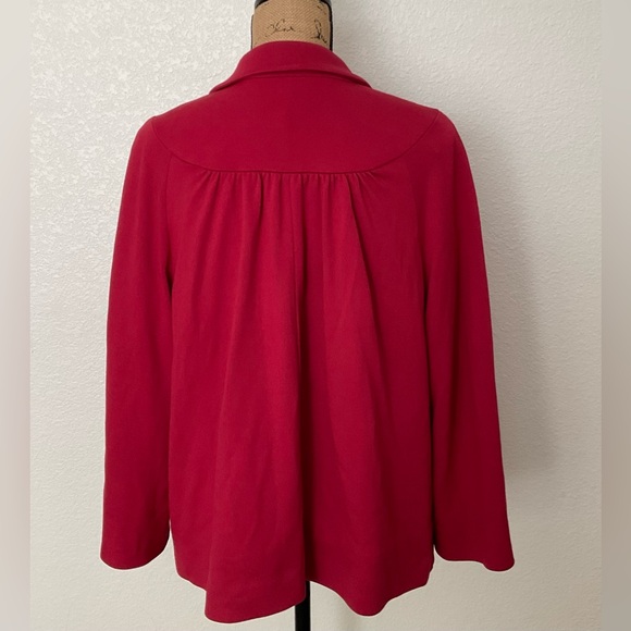 Sandro Red Button-Front Coat XL - Picture 2 of 5